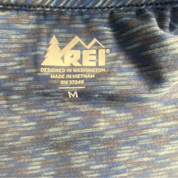 REI Blue Fitted Hoodie with Ribbed Sleeves Size Medium. - Picture 7 of 12